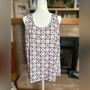 Halogen Flowy tunic top-size L